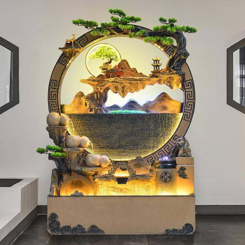 客厅别墅tb-77022院鱼池庭景观办室装饰件大型假山喷泉水幕墙公流,家居饰品,装饰摆件,淘宝优惠券,粉丝福利购,淘宝优惠卷