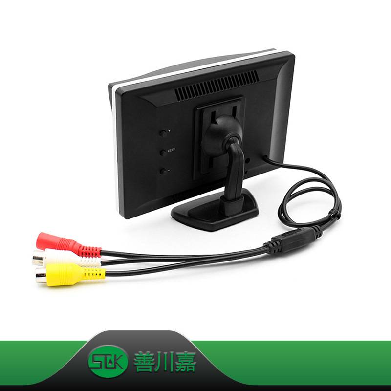 高清5寸车载台式显示器两路AV输入吸盘/坐式货车小显示屏倒车