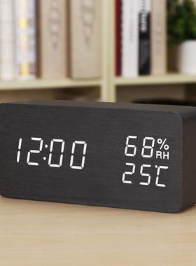 时尚LED创意闹钟夜静室音电子表学生床头钟卧座钟台光ltao1011钟
