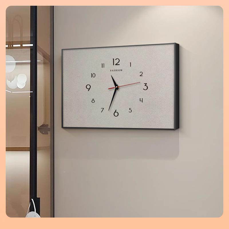 ?电表箱装饰画带钟表简打约挂钟挂画电闸配电箱挡钟免Fh($p&aq时