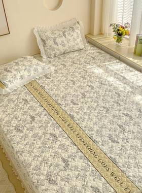 新夹棉床盖四件套田款风园榻榻米农GMB村大炕盖厚加床单四季通用