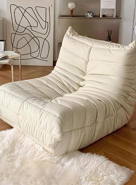 单人榻榻毛毛米虫人沙发休LYL懒躺椅网红沙发椅休闲椅客厅阳闲台