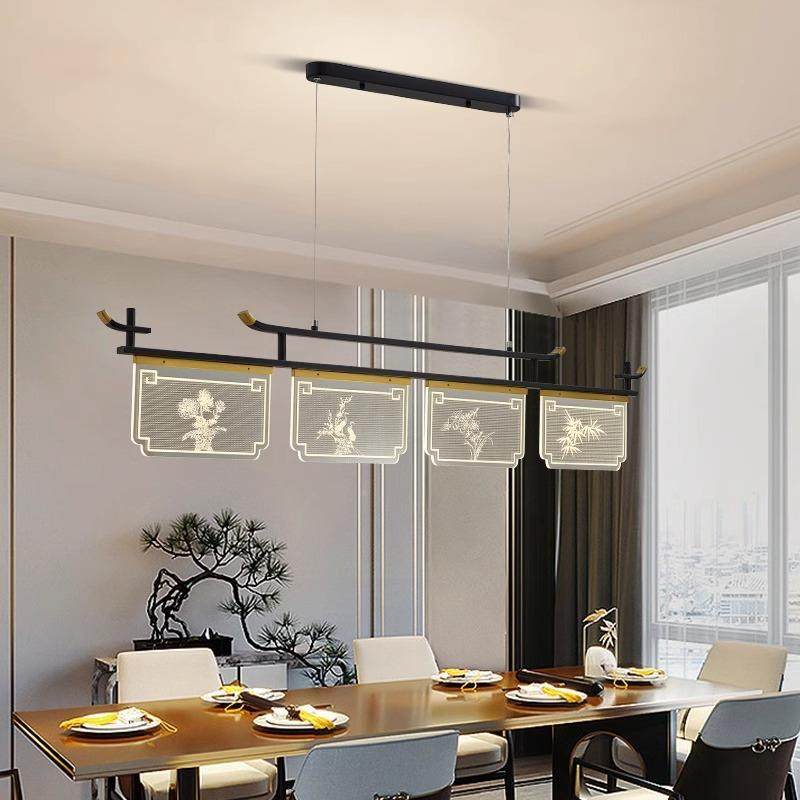 新中餐式客厅吸顶灯现171代简约国风中师厅茶室竹叶设计吧台别墅,家装灯饰光源,智能吊灯,淘宝优惠券,粉丝福利购,淘宝优惠卷