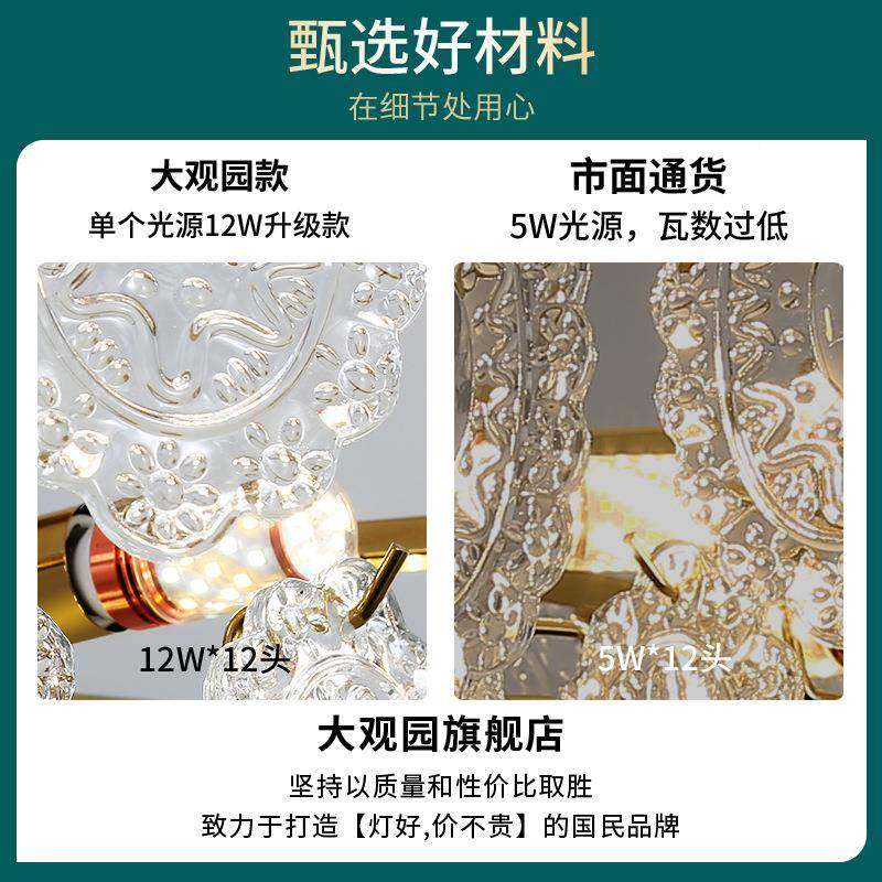 厅吊法式客奶油风后现代简约轻奢客晶厅主灯灯366具创意温馨水吊,家装灯饰光源,智能吊灯,淘宝优惠券,粉丝福利购,淘宝优惠卷