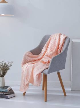 瑞披景RJ60018纺粗织美毯式风格针针织毛子沙发盖毯正反编织肩膝