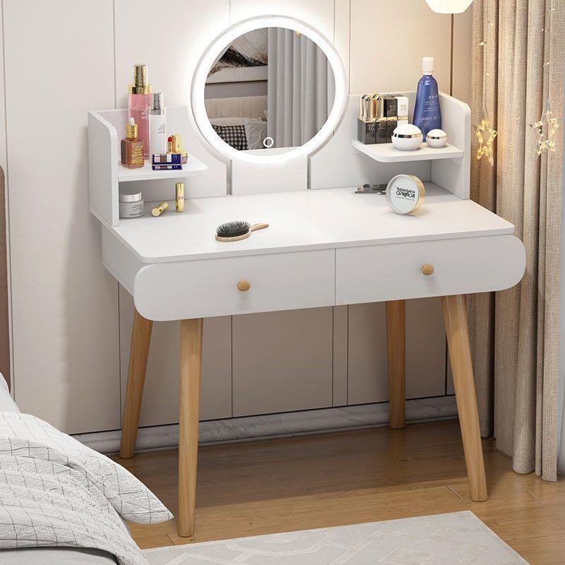 梳妆代台小出租见详情屋小桌子卧室床边简约现型妆桌带灯化妆桌写