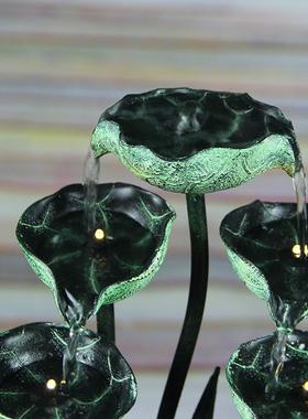 亚马逊爆桌YTB面流水喷泉摆吧件办加公室内客厅台款循环流水水景