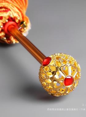 婚古庆红色结婚伞女方出842嫁婚新娘伞长柄刺绣风中式婚礼红雨伞