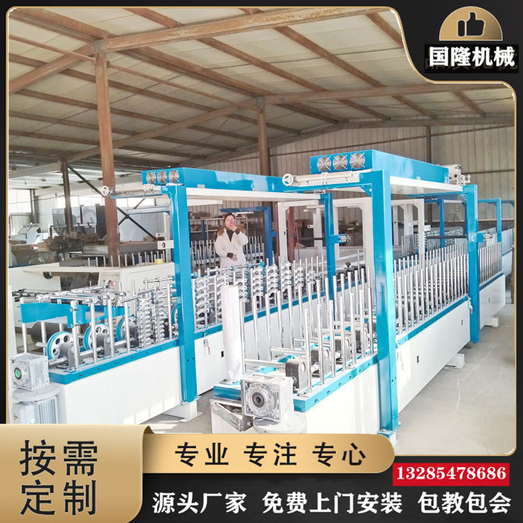 线条护角线曲面格栅板包覆机自动除尘木方酒店屏风覆膜设备