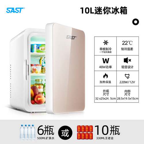 SAST  10L家车两用迷你冰箱 家用小冰箱 冷藏冰箱 冷暖恒温箱