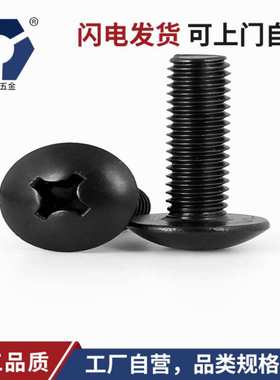 TM3x4→3x12黑色大扁头螺丝 304不锈钢高盐雾螺丝 防锈达克罗螺丝