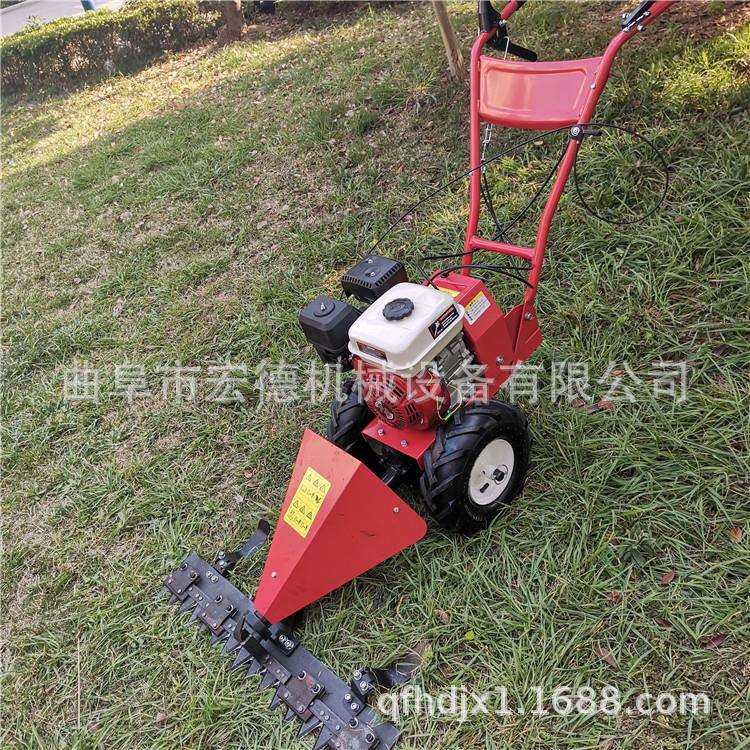 手推式汽油宽幅剪草机农用开荒除草机柴油往复式草坪修剪机