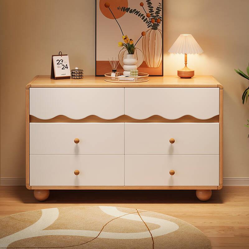 五斗柜实木卧室置物柜床尾柜靠墙储物柜客厅抽屉柜斗橱收纳小边柜