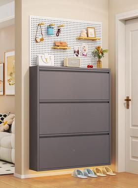 摩霄超薄鞋柜钢窄制柜翻斗式JRI鞋柜家用门口容入户玄关收纳隐藏