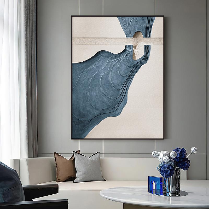 流界QX202112现代简客厅约装饰北欧抽象画色块版竖壁画入户背景墙