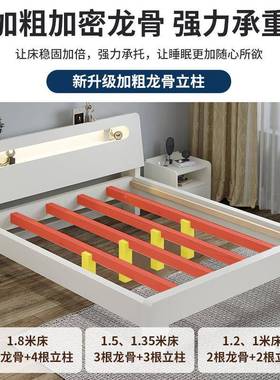 现床实木12.5米代简约租房简易床1.8卧室双人经济型1床架47248.m