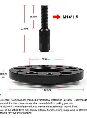 汽车改装M轮毂23681法兰盘垫片.适带螺栓14*15加宽垫片用于奥迪Q5