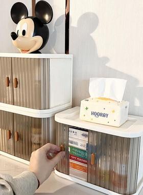 办公室桌面收盒SED免安卧装杂物口罩储物柜可折叠家用室头置纳物