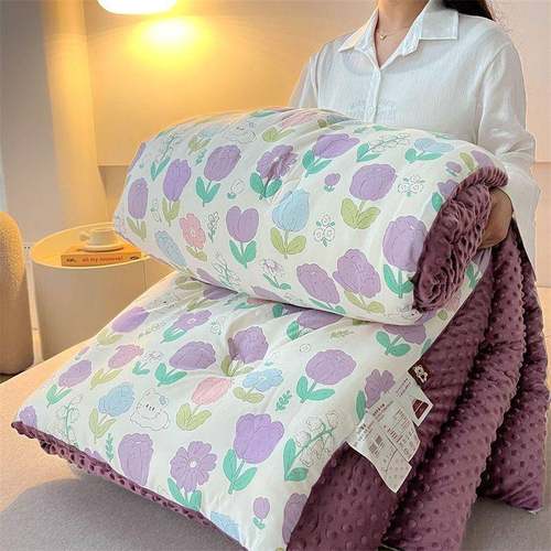 类秋冬保暖豆豆被宿冬季加厚绒被子舍ASSE单人棉被芯家用人双大豆