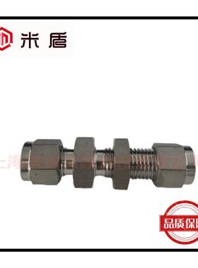 36L不锈1钢穿992板直通双卡套接头1直2mm通卡套穿板管接头高压接