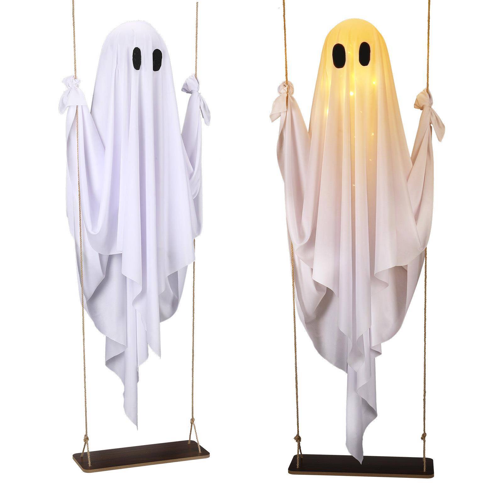 万圣659装饰发光南瓜灯摆件大头堆背景门节口户外场景置美陈布道