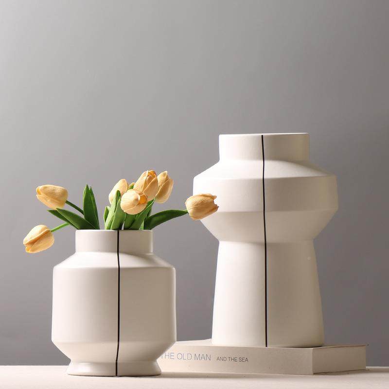 欧条纹拼色IQB陶瓷花瓶水培鲜花花样板房客厅北电视柜饰器摆件装,家居饰品,花瓶,淘宝优惠券,粉丝福利购,淘宝优惠卷