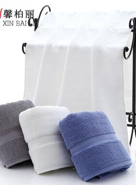 纯棉浴巾a类800g加厚大巾80*160酒Y6568店回礼浴巾家l可og厂浴o