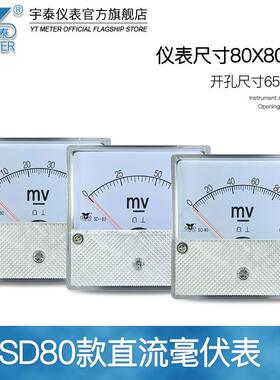 SNUTD08直流毫伏表75mV100mV00mV2300mV500mV指针电压表dh8065