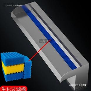 不锈钢瀑32出水口饰庭院假山鱼池循环流水墙水水幕墙人造跌装布景