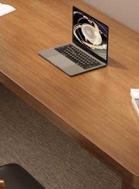 实条木双人写书桌靠墙长窄桌学生学习字82016办台公电脑桌2米长桌