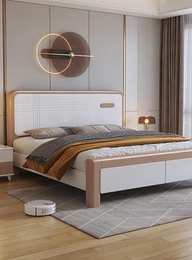 户物型轻简型约床小户木直销工厂储32136婚8全米1主实木1现代双人