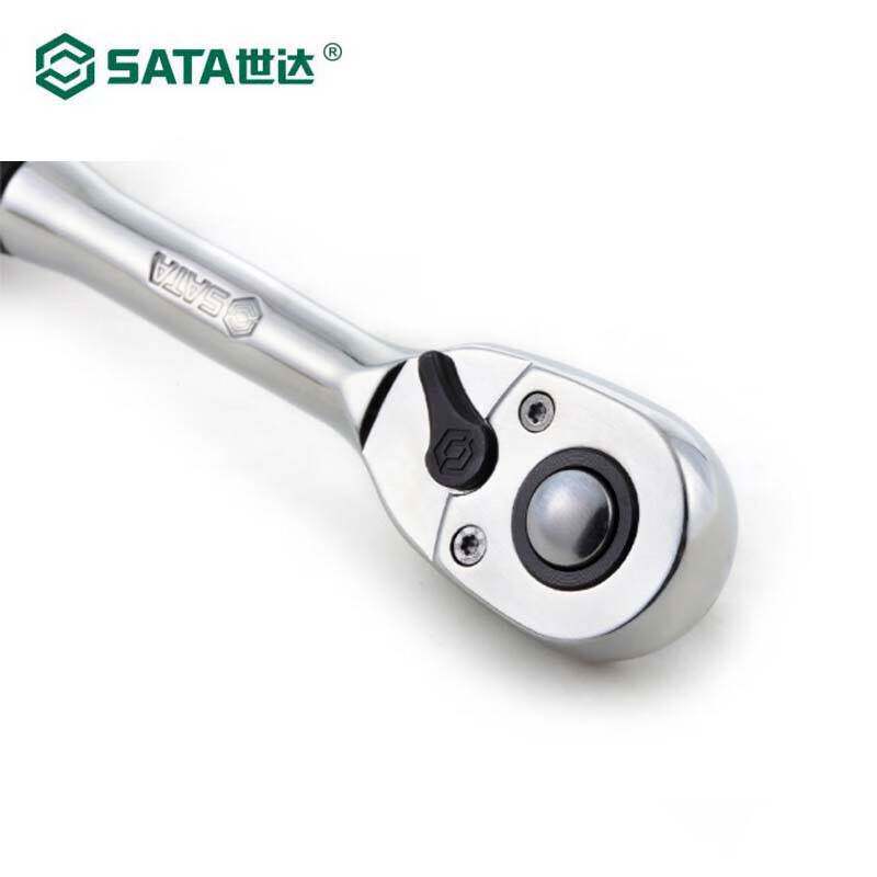 世达（SATA）10MM系列专业快速脱落棘轮扳手8" 12902