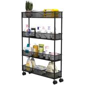 卫生间门窄物夹架厕所缝隙落后地小推JPF车浴室缝架子置门口收纳