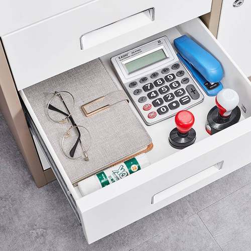 公矮柜铁皮文件柜柜桌下办资料打印机抽屉带锁物储柜HSB-102小工