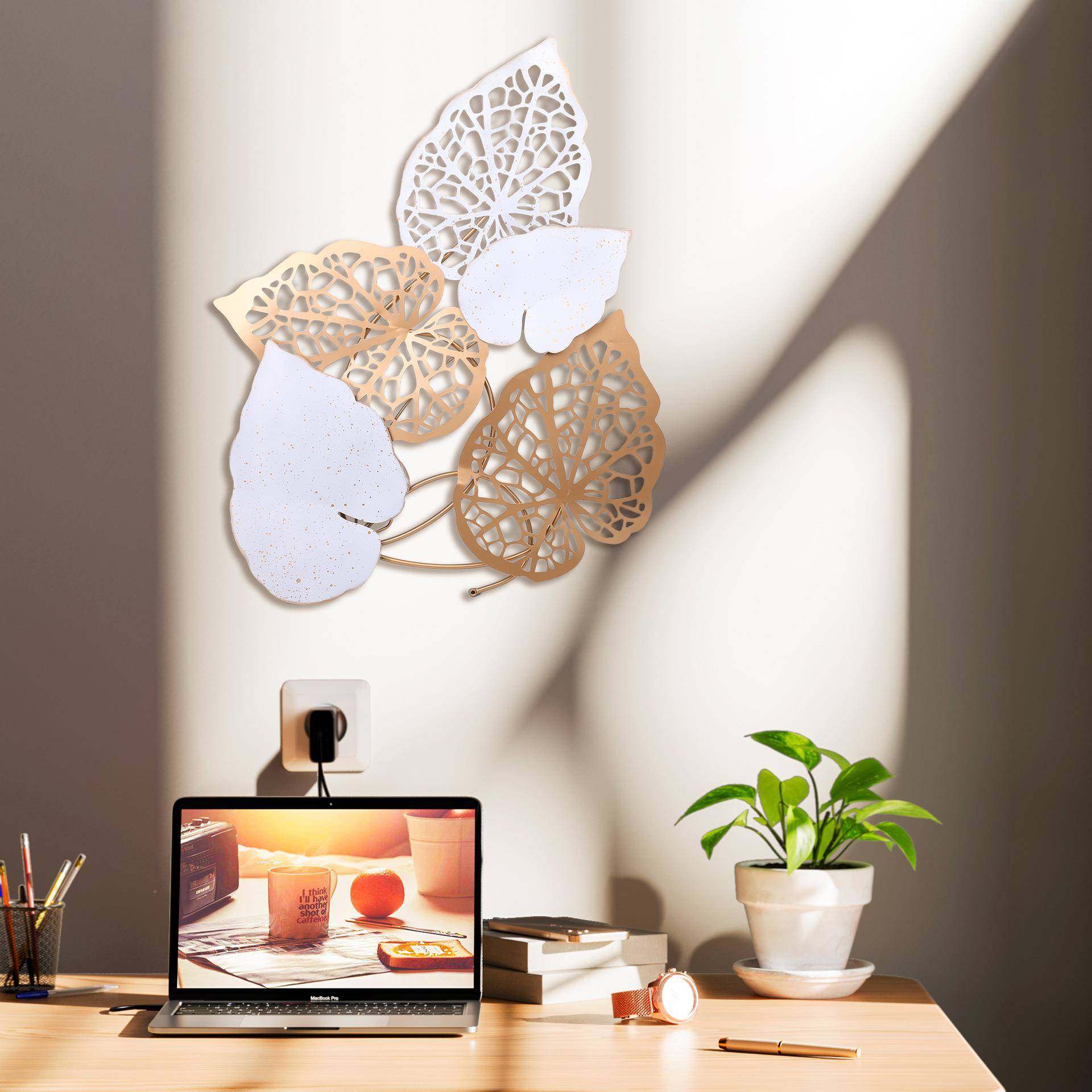 约YH8150铁艺简树树叶壁饰壁挂墙创意装饰面挂件酒店客厅免打孔挂