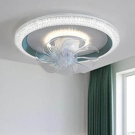 卧室风扇灯摇头新款led吸顶主灯卧儿童房现代265简约一灯具室风扇