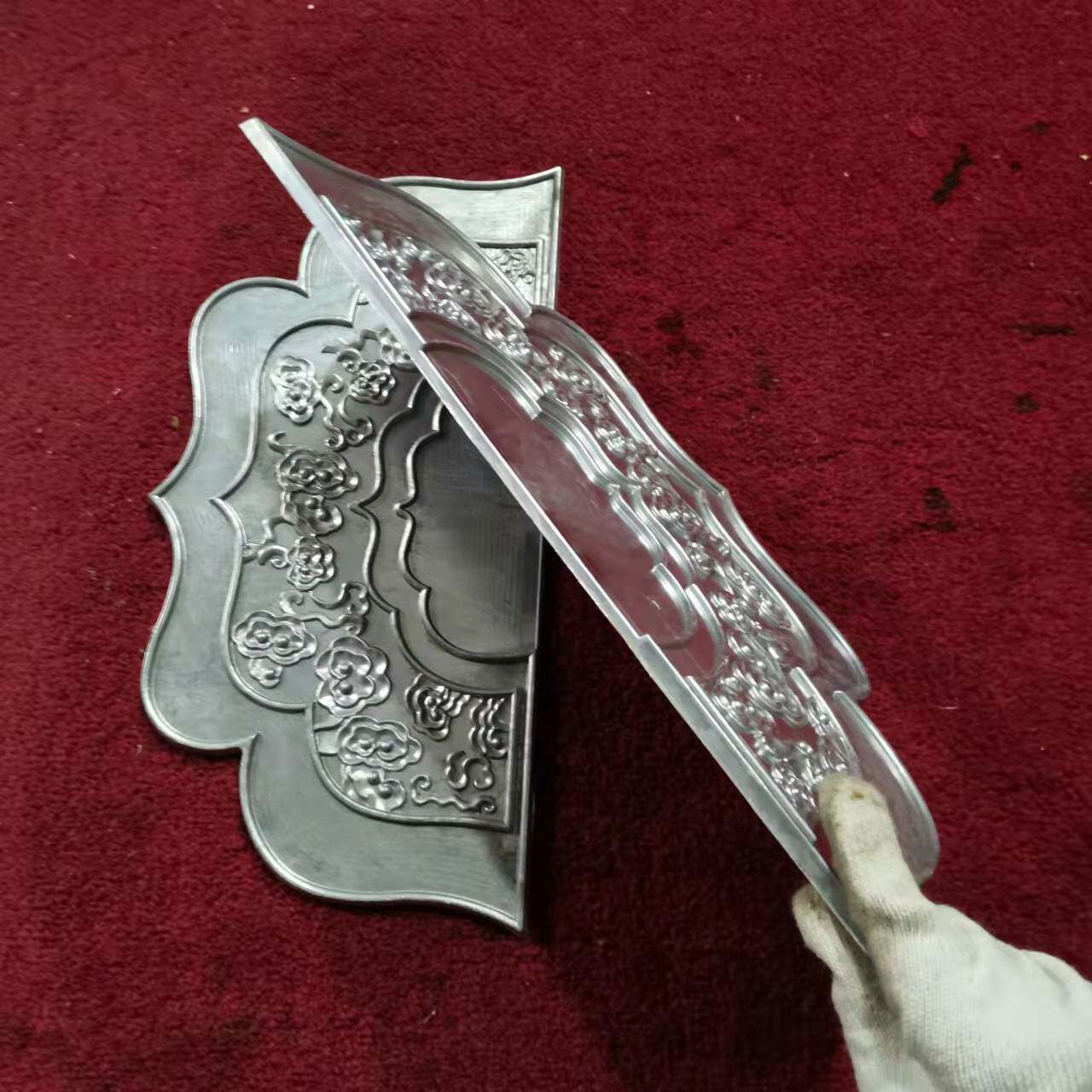 压铸铝铝艺四角门板  （小号） 铁艺大门 铝门装饰 配件