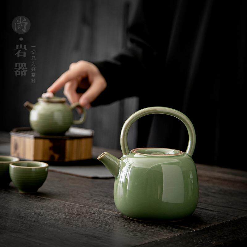 复古青泡大号茶量壶家用大容提梁壶酒店cbtl-023民宿餐厅大茶壶温