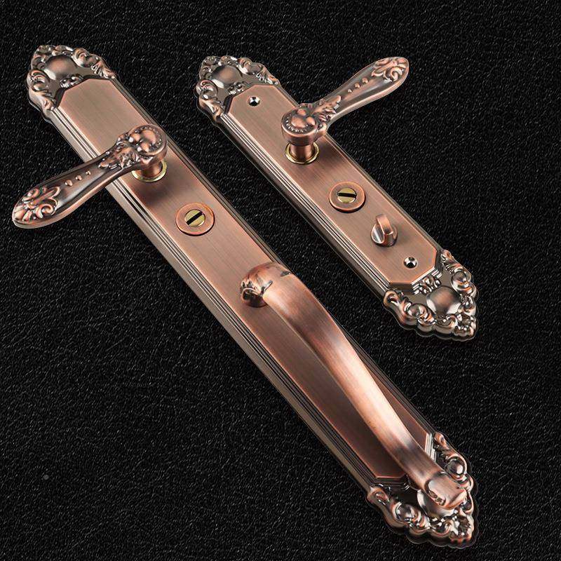 盗双开905防门锁整套不钢把手C锈级铜锁芯机械门锁锁家用通用型具