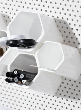 1VPR多笔功能组笔筒挂式壁盒F767H699收纳架洞洞板配件收纳合盒置