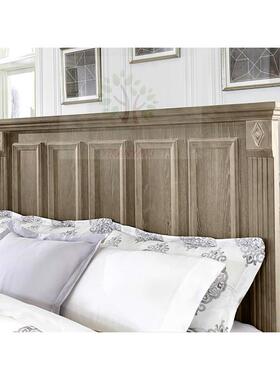 式卧式室TR-801.实8米木床复古做旧橡木双人床法式高端奢华大床欧