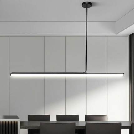 茶4240跨境极简一字餐厅灯现代简约室餐吧桌饭厅台长条LDE吊灯