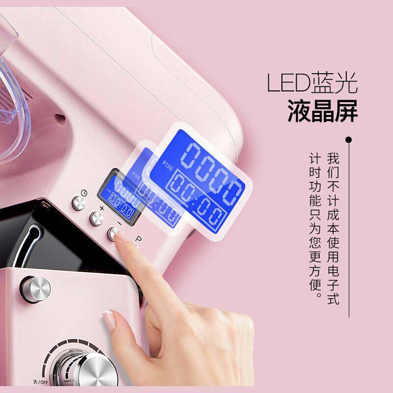 ACA北美电器厨师机家用小型打鲜奶商用全自动揉面搅拌活面和面机