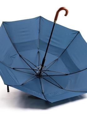 P男A231RA大CHASE商务122m加号双层抗暴c雨木手柄自动长柄伞女双人伞