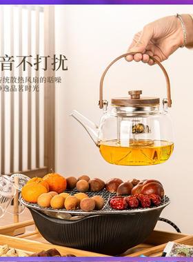 WG6Q款围炉炉煮茶器具家用室50383新内套电陶烤火炉煮茶茶具套全装玻璃