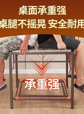 藤良沐缘烤火桌子家用冬折叠烤火架取暖桌不锈钢QNV多功能季棋牌