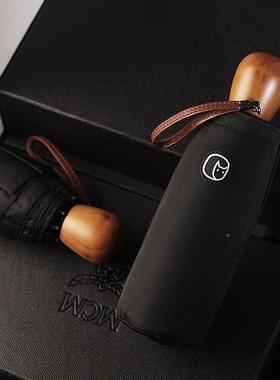 轻OL口YCAT五折8骨手动雨伞加厚伞920400T伞布奢木手柄袋加固伞骨