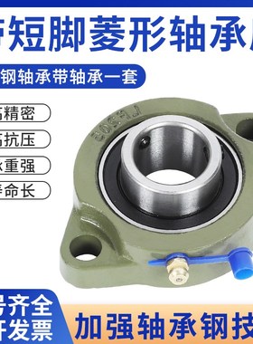 铸铁短脚菱形外球面带座轴承SBLF2u01 LF202 203 204 205 206 207