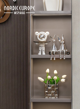 轻奢现代酒柜装饰品摆o件高档客厅玄关电视柜工艺摆设乔迁新居礼