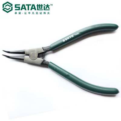 世达工具175MM轴用曲口弯口弯嘴卡簧钳72002挡圈钳